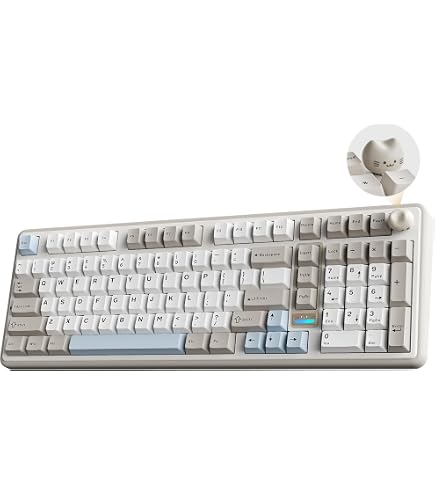 Amazon.com: YUNZII AL80 Wireless Mechanical Keyboard(Silver, Cocoa